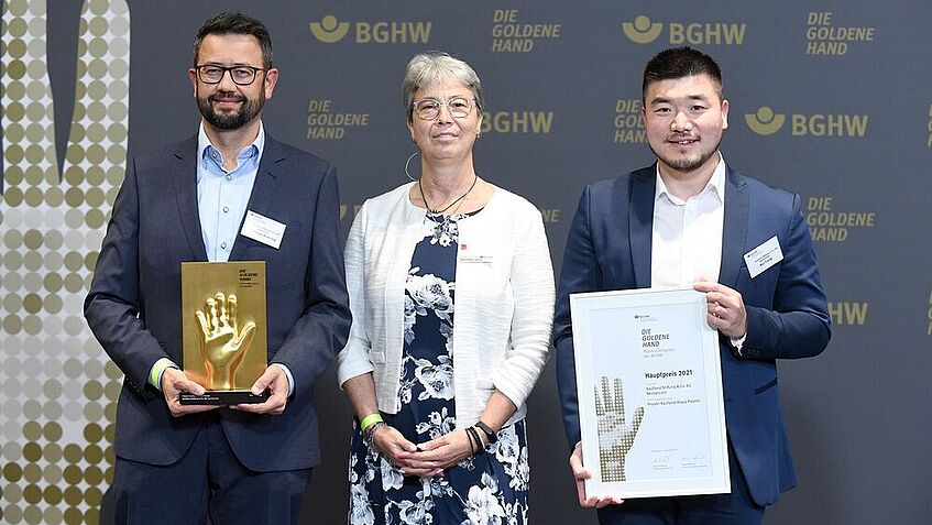 Preisübergabe der Goldenen Hand an Kaufland Stiftung & Co. KG, Neckarsulm