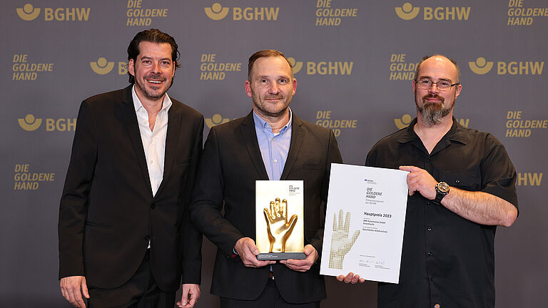 Preisübergabe der Goldenen Hand an BBR