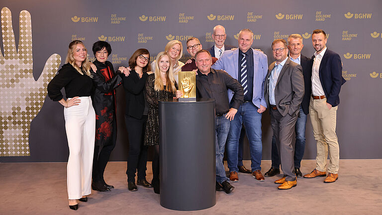 Preisübergabe der Goldenen Hand Gruppenfoto